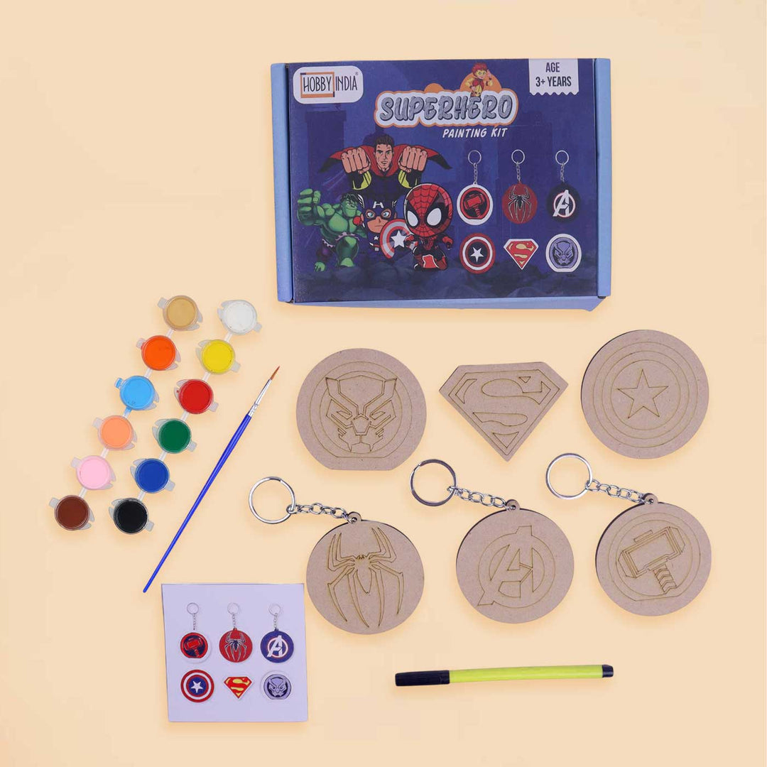 Pre Marked Super Hero Painting MDF Wood DIY Kit