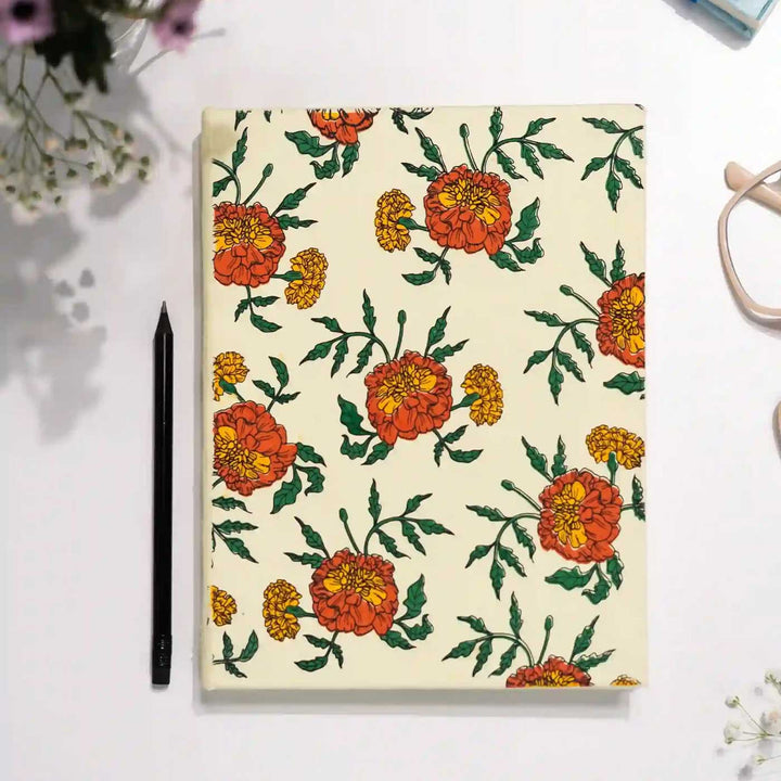 Handmade Genda Phool Unruled Journal | 100 Pages