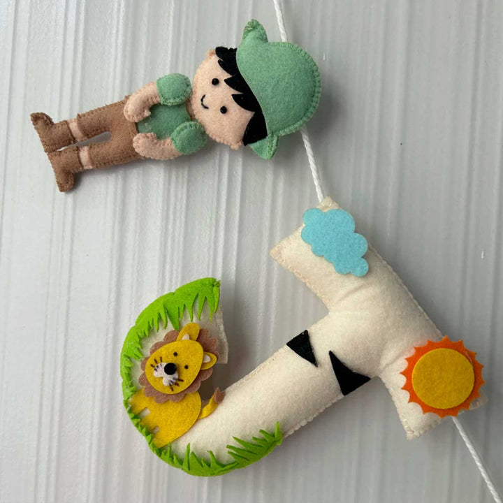 Personalized Jungle Safari Felt Bunting / Garland For Kids