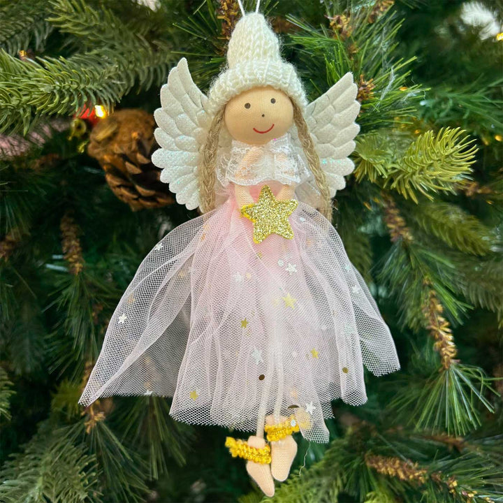 Handmade Soft Angel Wings Ornaments For Christmas Tree Decoration | Set Of 3