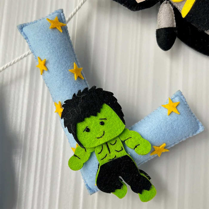 Personalized Superheroes Felt Bunting / Garland For Kids