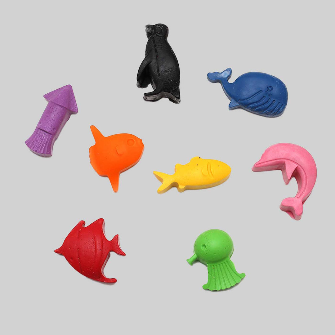 Handmade Non-Toxic Under the Sea Crayons | Set Of 8