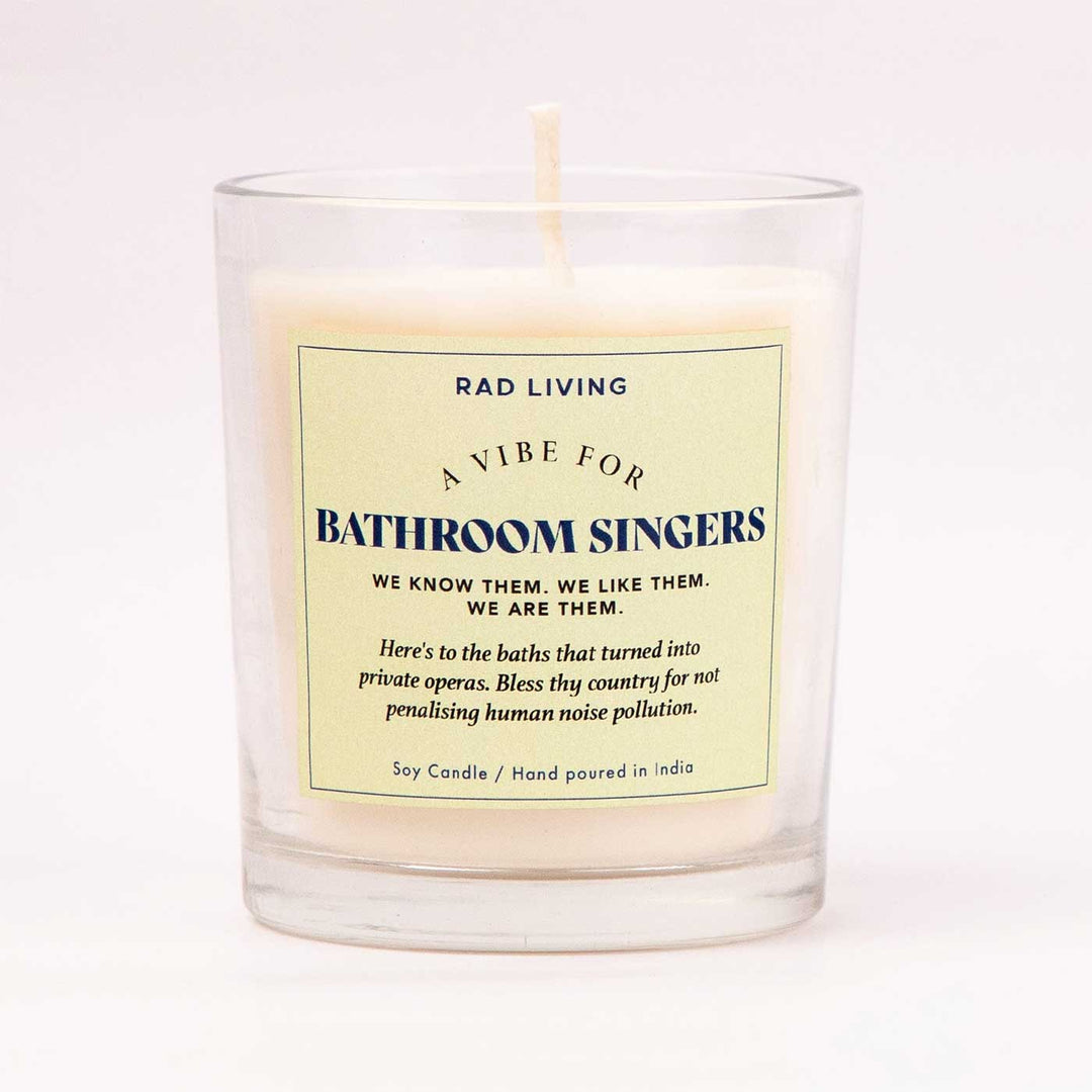 Hand Poured Bathroom Singers After Shower Scented Soy Wax Candle