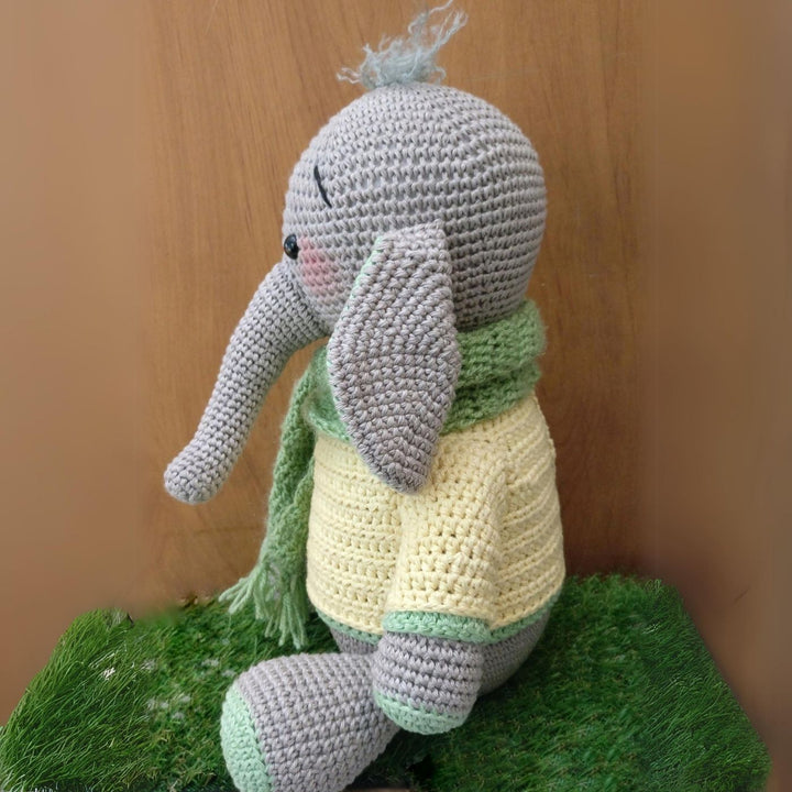 Handmade Crochet Elephant Toy for Kids