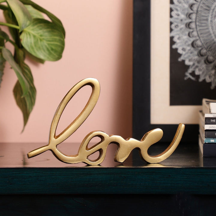 Handmade Gold 'Love' Free Standing Showpiece