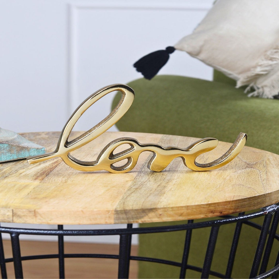 Handmade Gold 'Love' Free Standing Showpiece