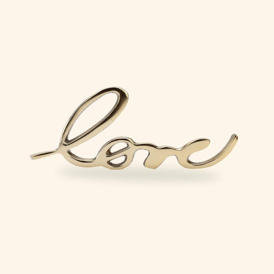 Handmade Gold 'Love' Free Standing Showpiece