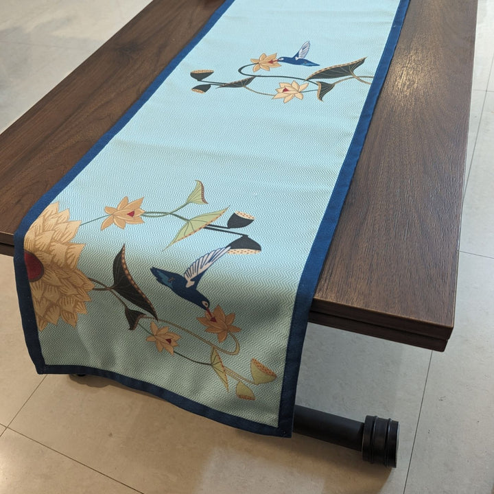 Printed Happy Lotus Table Runner & Mat Set