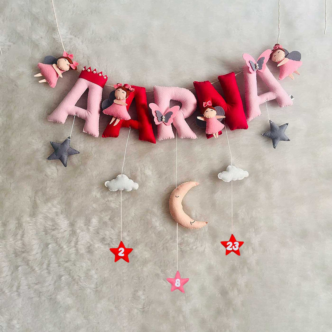 Handcrafted Personalized Fairy Themed Bunting For Kids