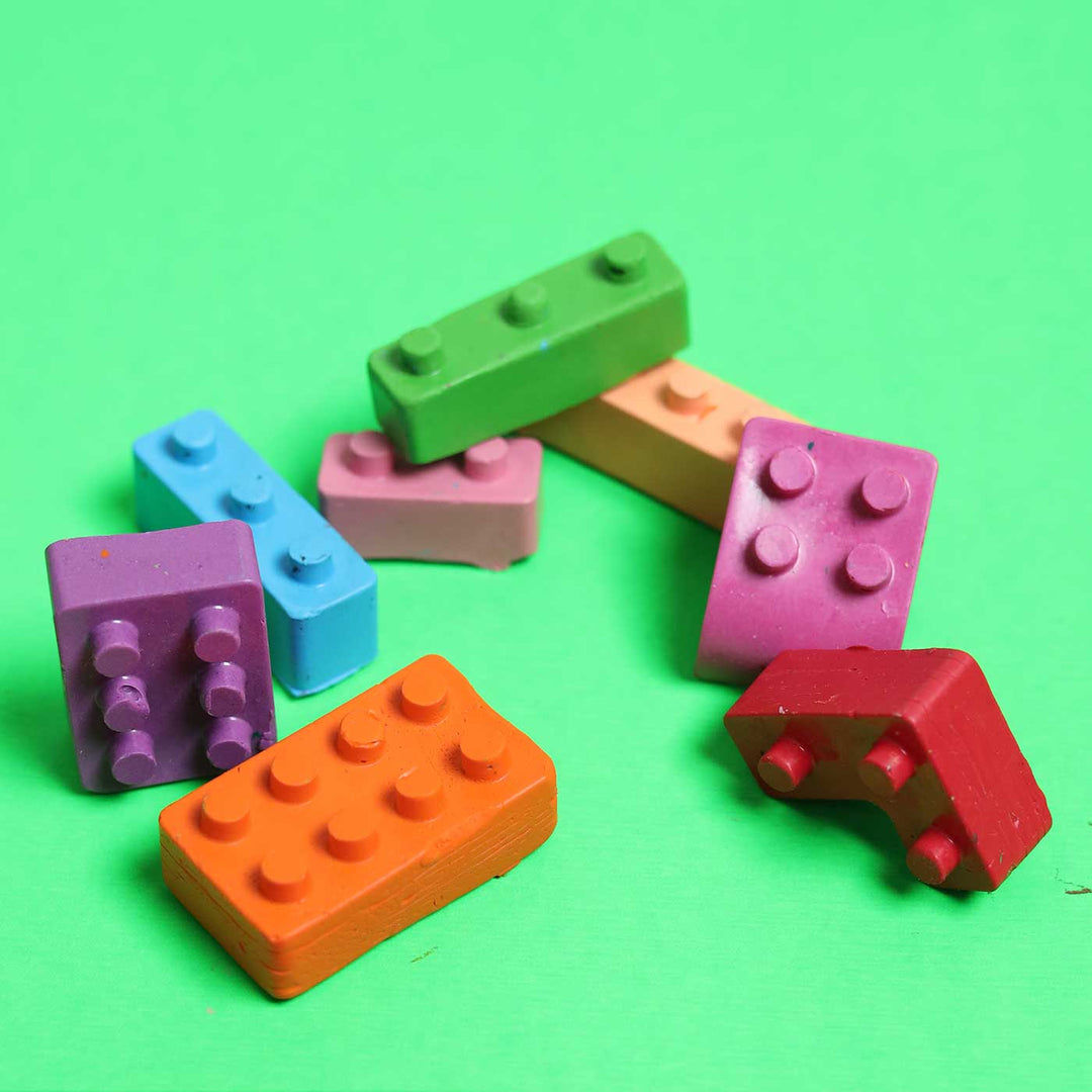 Handmade Non-Toxic Lego Block Crayons | Set Of 8