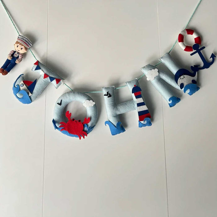 Personalized Nautical Felt Bunting / Garland For Kids