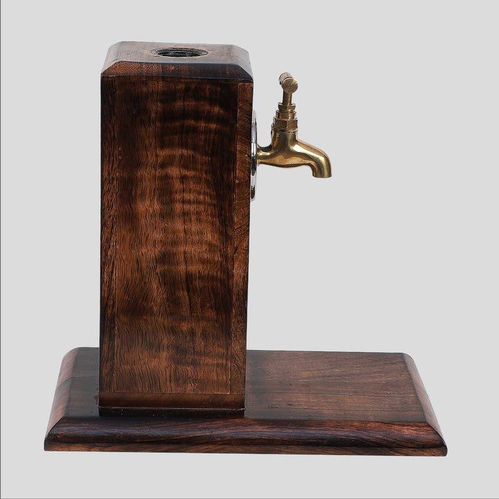 Handmade Wood & Brass Scotch Dispenser