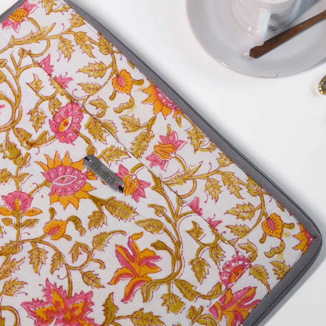 Pink Floral Laptop Sleeve