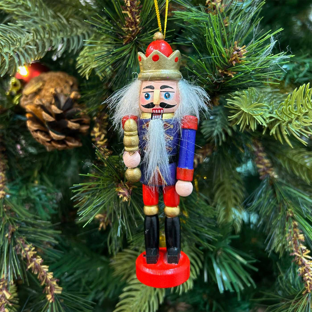 Handmade Nutcracker Dynasty Wooden Ornaments For Christmas Tree Decoration | Set Of 5