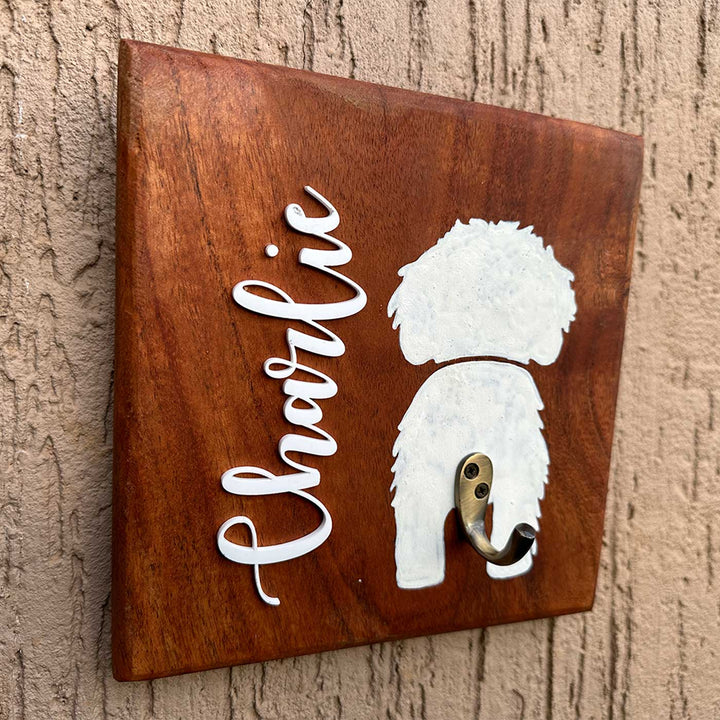 Personalized Handmade Wooden Key Hanger For 1 Pet