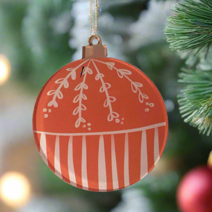 Handmade Xmas Acrylic Ornaments For Christmas Tree Decoration | Set Of 8