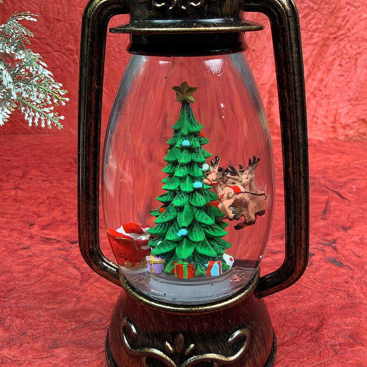 Flying Deer Xmas Tree Musical Lantern For Christmas Table Decoration