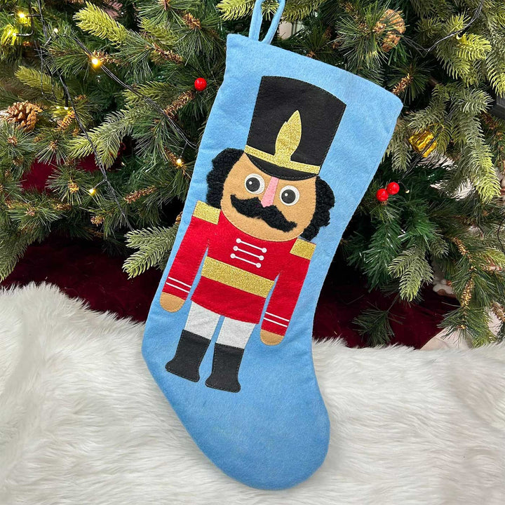 Personalized 17 Inch Large Nutcracker Felt Stockings For Christmas Decoration