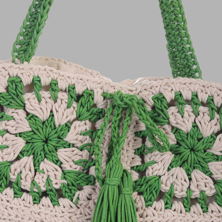 Handmade Crochet Green St. Patrick Shoulder Bag