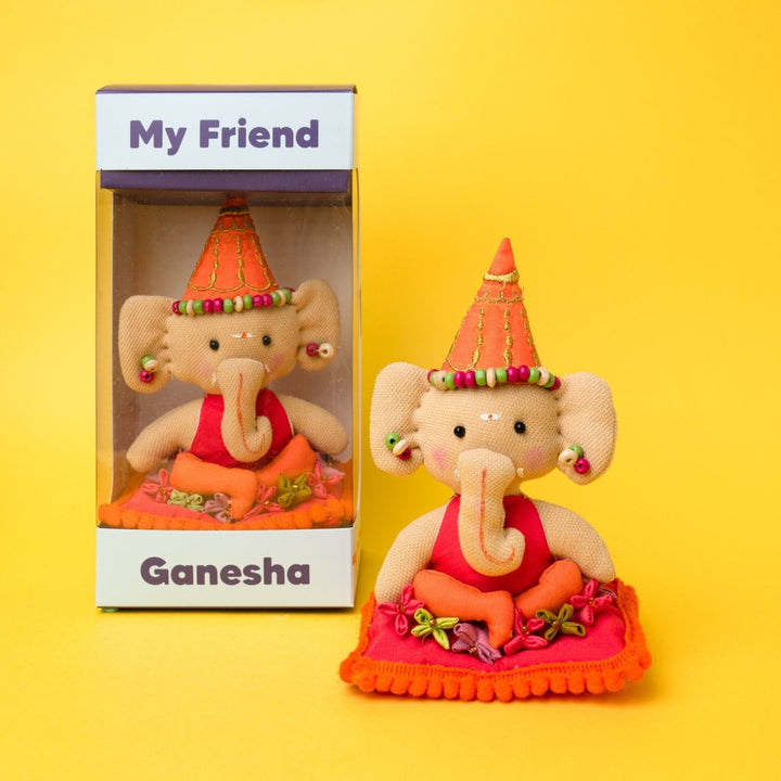 Handmade My Friend Ganesha Plush Felt Toy