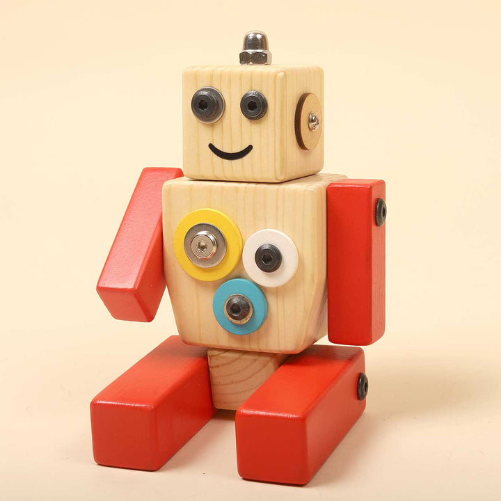 Ollie The Robot S.T.E.M Pine Wood Toy