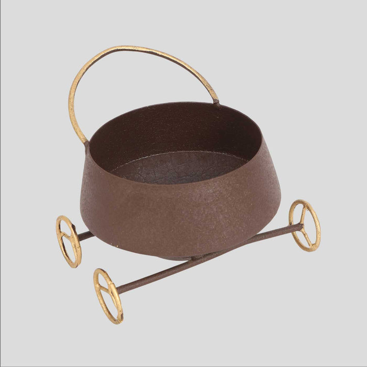 Handmade Wine Shaped Bowl Snacks Platter With Wheels