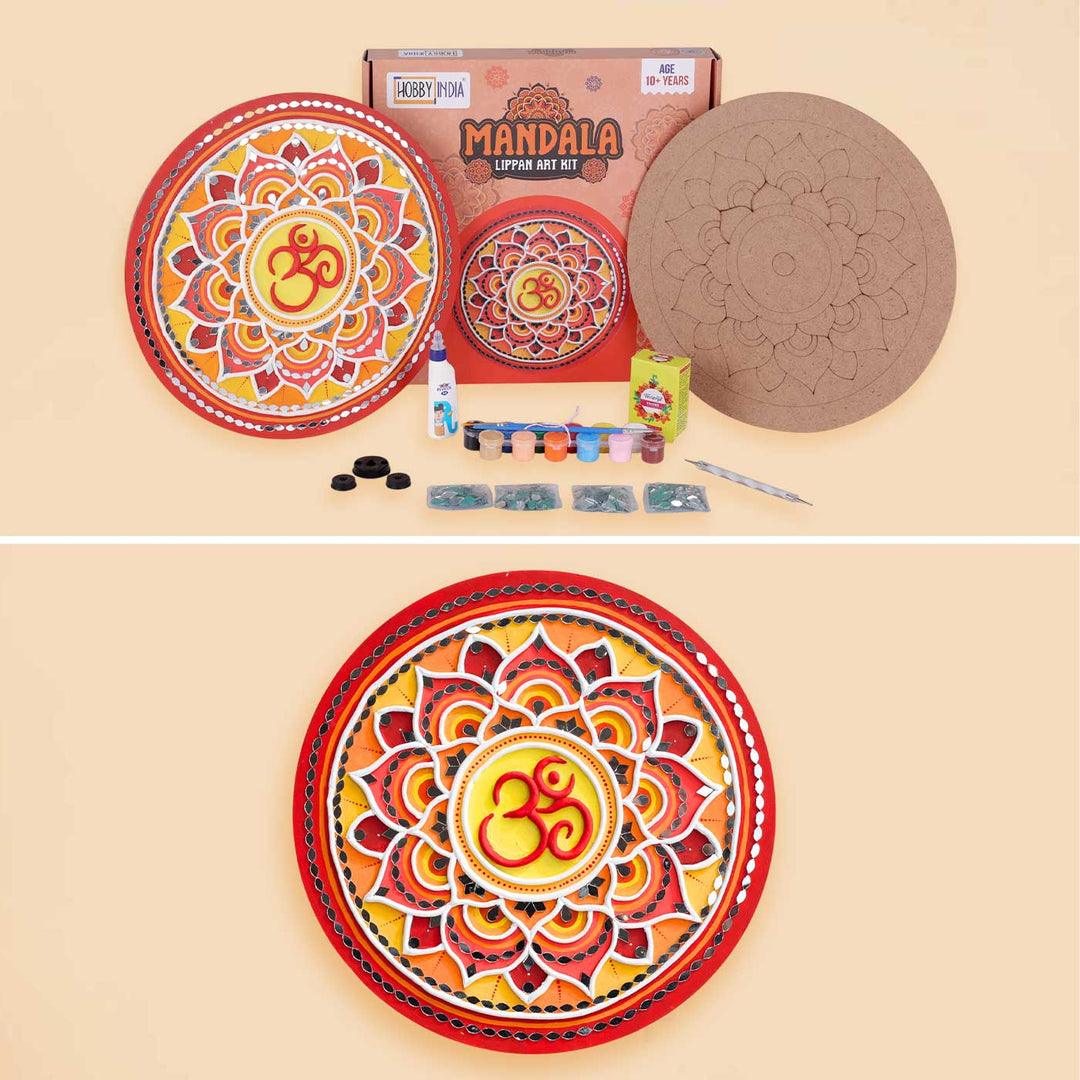 Pre Marked Mandala Lippan Art MDF Wood DIY Kit