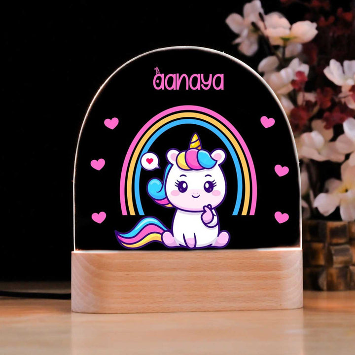 Personalized Unicorn Theme Acrylic LED Table Lamp