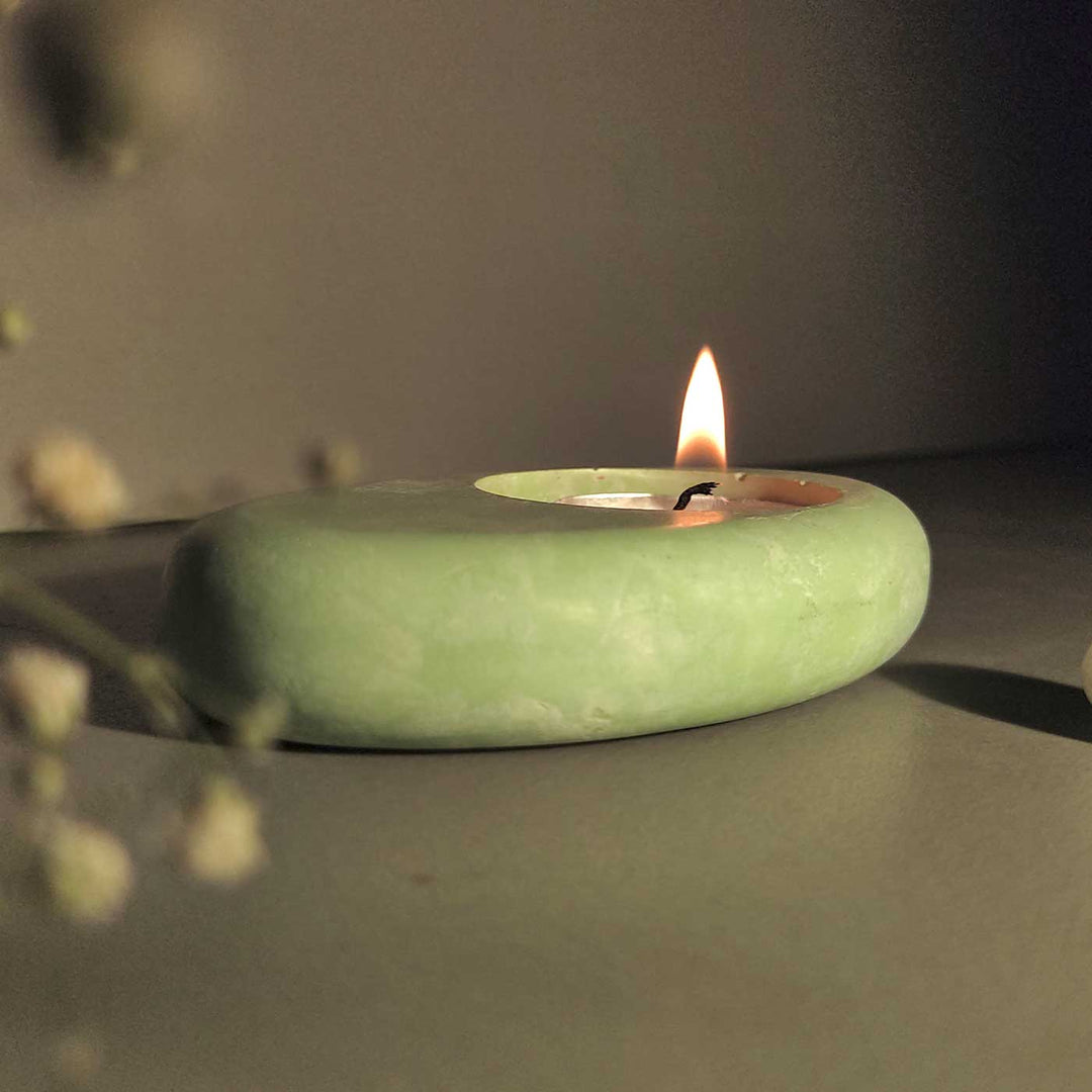 Handmade Artisan Pebble Candle Holder