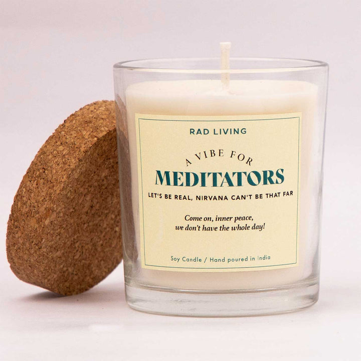 Hand Poured Meditators Nag Champa Scented Soy Wax Candle