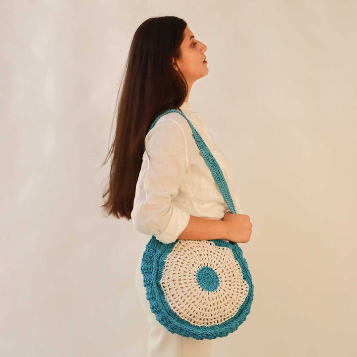 Handmade Crochet Mandala Shoulder Bag