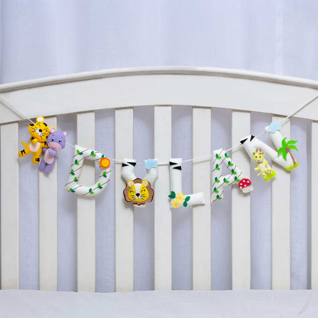 Personalized Happy Forest Felt Bunting / Garland For Kids