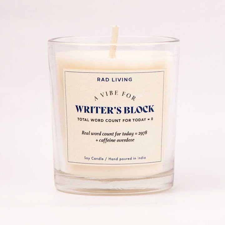 Hand Poured Writer'S Block Lavender Tobacco Scented Soy Wax Candle