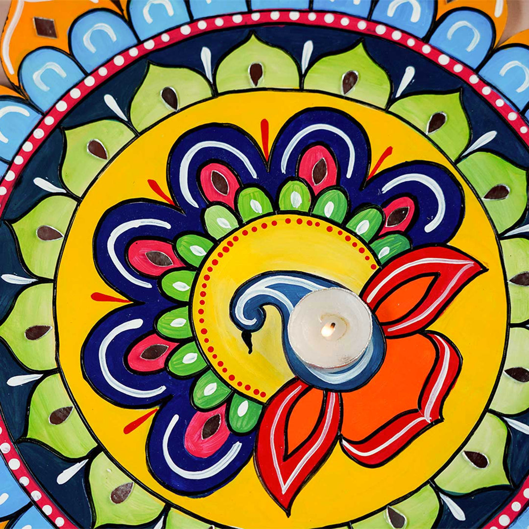 Handmade Placemat Wooden Rangoli