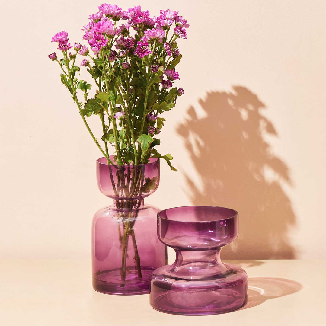 Handmade Ombre Lilac Glass Vase