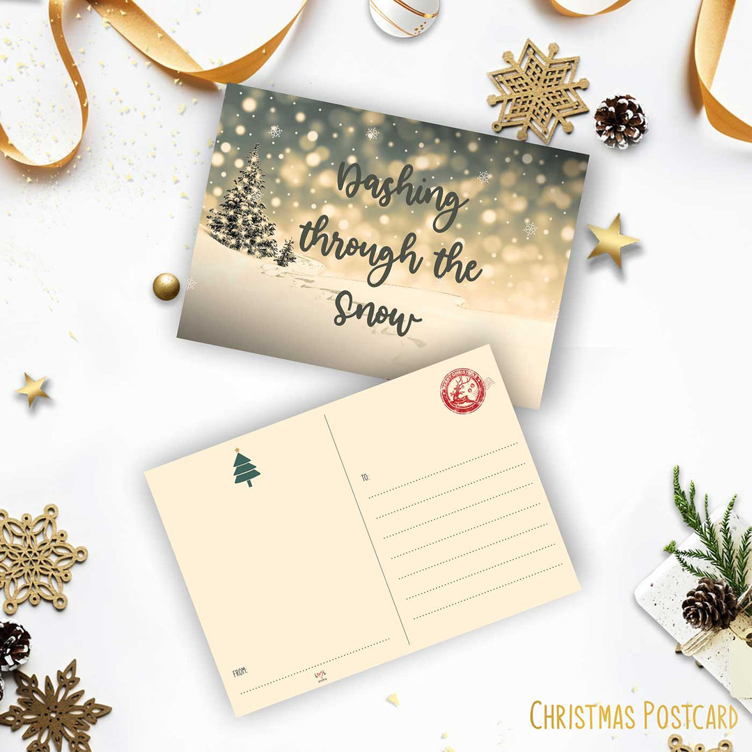 Holiday Wishes Postcards | Secret Santa Gift Ideas | Set Of 7