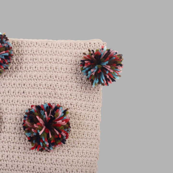 Handmade Crochet Pom Pom Pouch