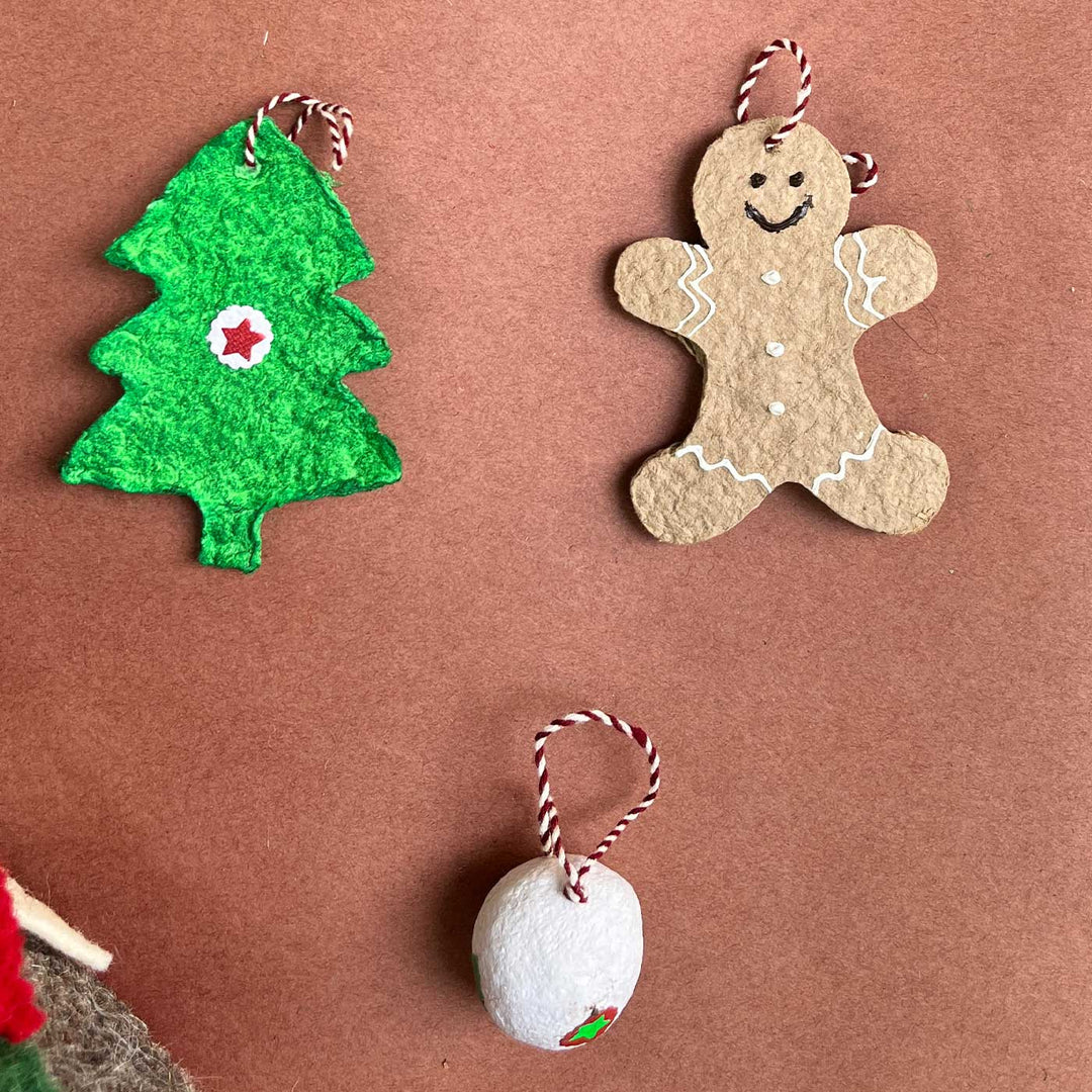 Handmade Plantable Felt Ornaments For Christmas Tree Decoration | Set Of 4