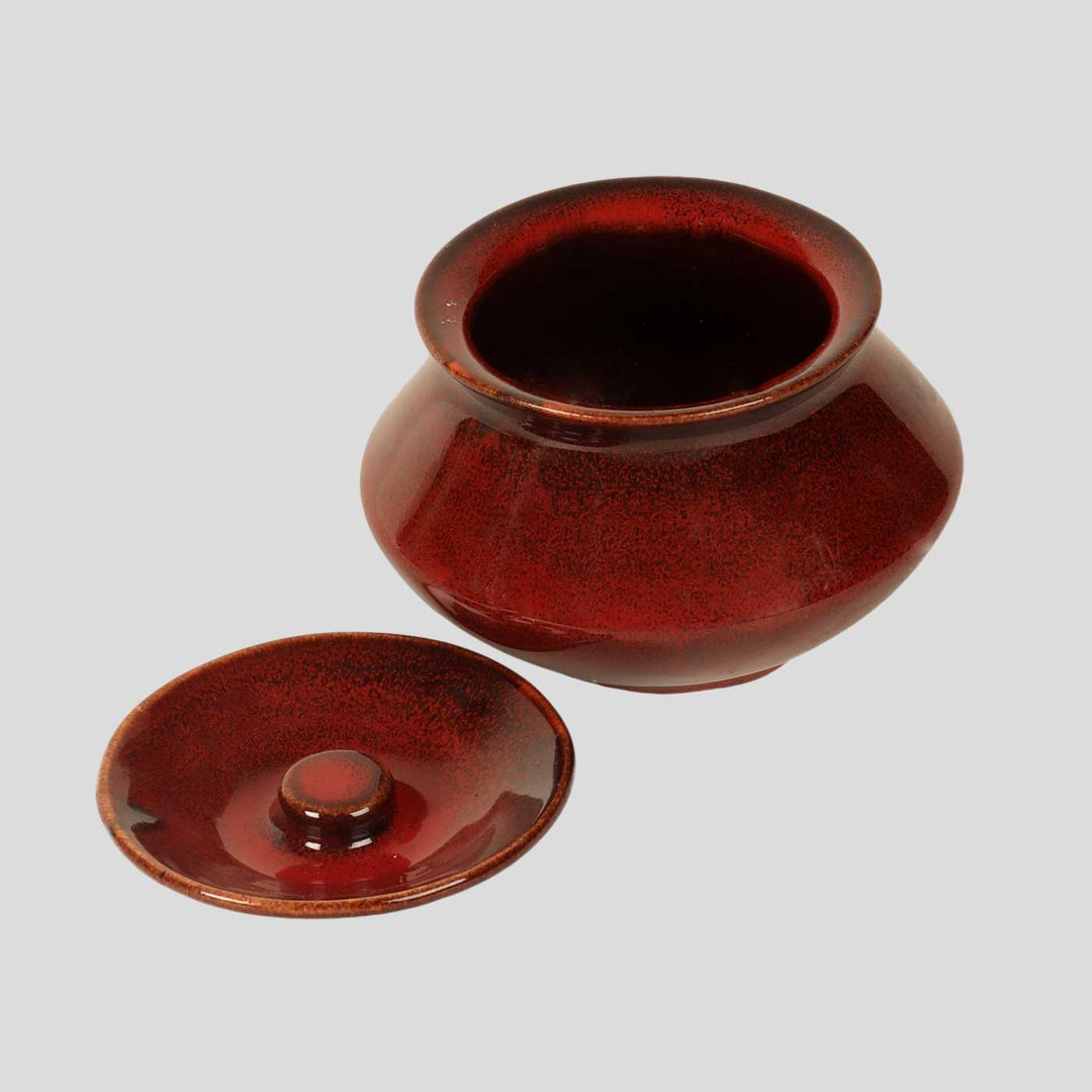 Handmade Maroon Handi | Set Of 2