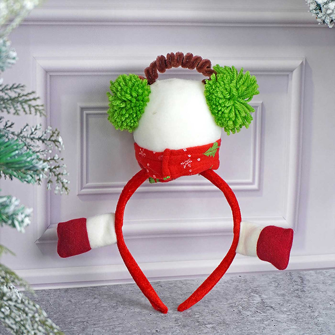 3D Snowman Theme Kids Hairband & Wristband | Secret Santa Gift Ideas | Set Of 2