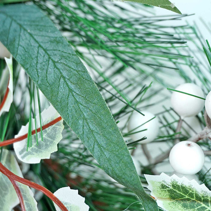 White Berries Wreath For Christmas Wall Decoration