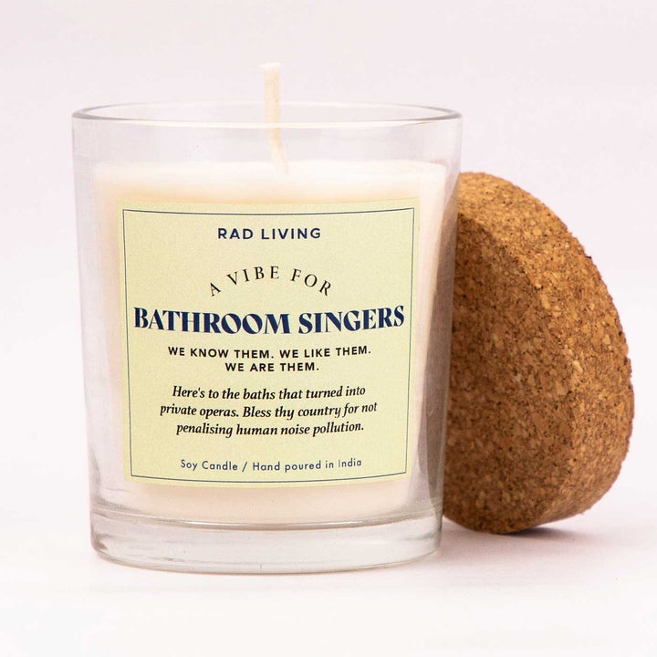 Hand Poured Bathroom Singers After Shower Scented Soy Wax Candle