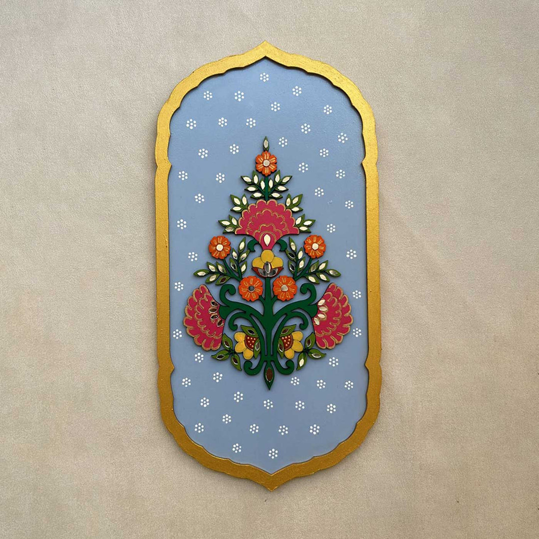 Hand-Painted Floral Ornate Theme MDF Wood Wall Decor