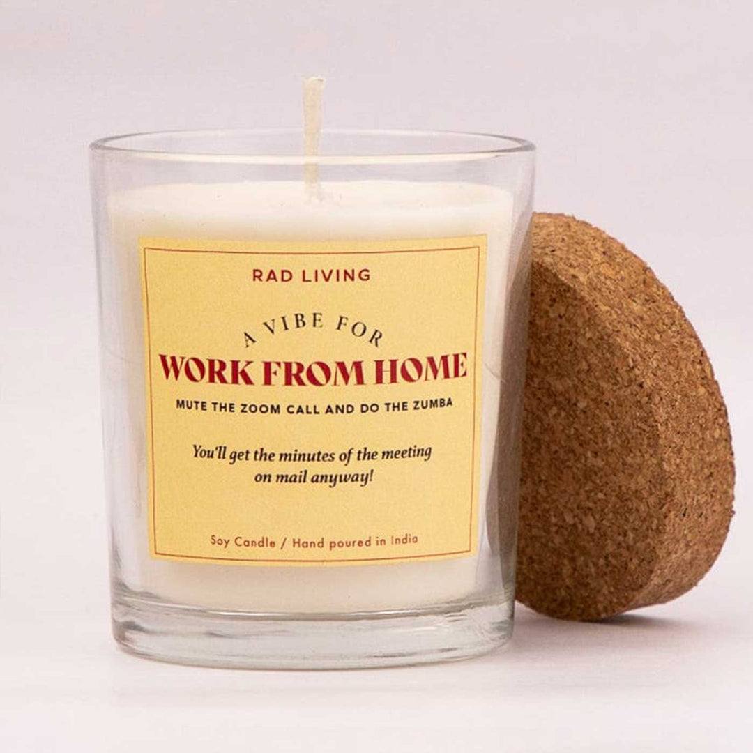 Hand Poured Work From Home Cappuccino Scented Soy Wax Candle