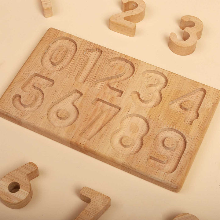 Wooden 0-9 Math Number Puzzle For Kids