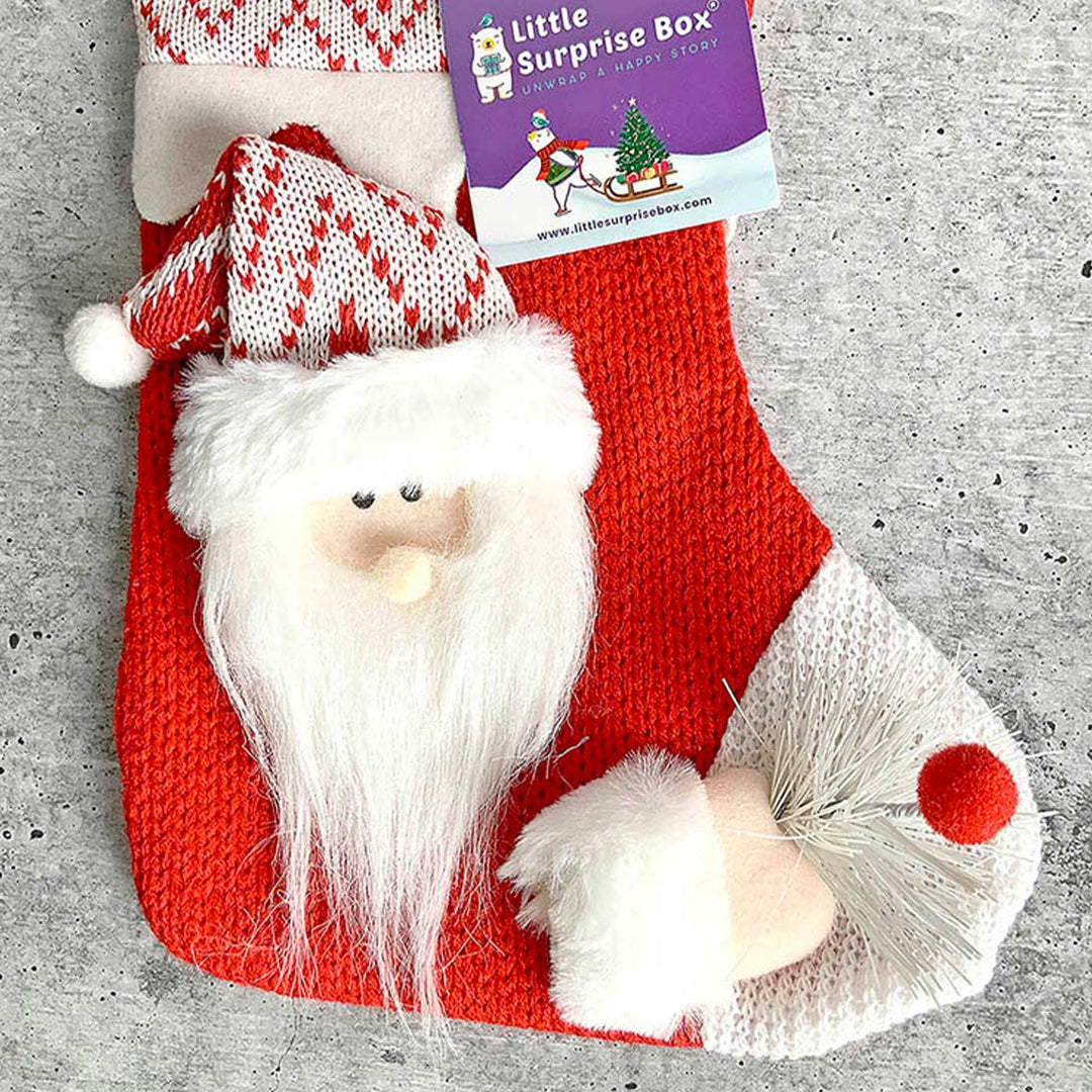 Handmade Mini Snowflake Santa Woolen Stockings For Christmas Decoration