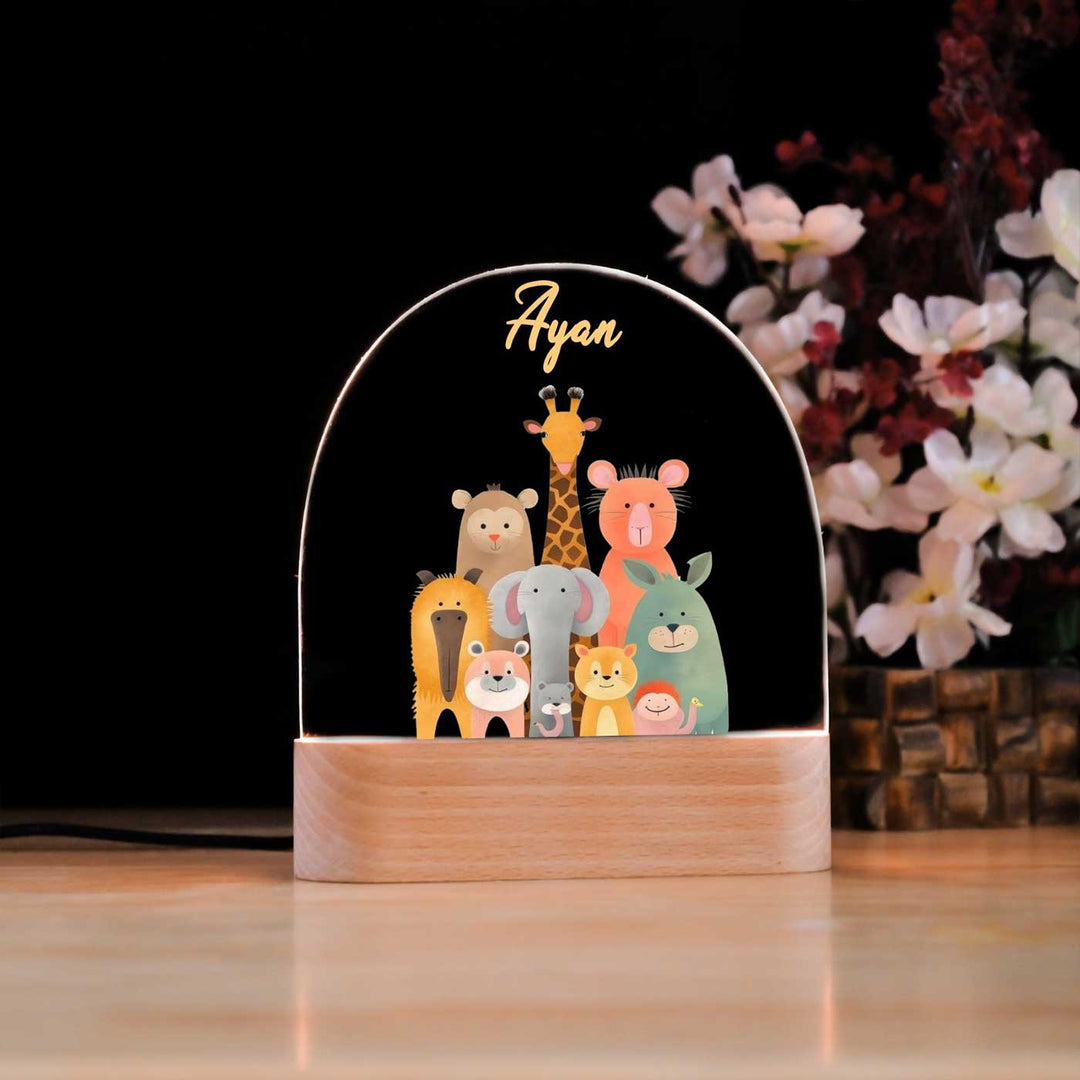 Personalized Cute Animals Acrylic LED Table Lamp