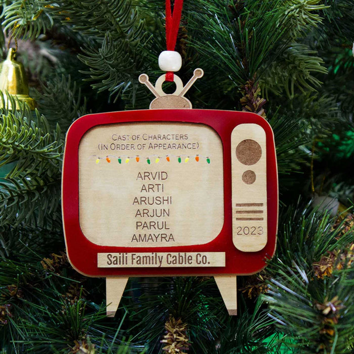 Personalized Retro Tv Acrylic Ornaments For Christmas Tree Decoration