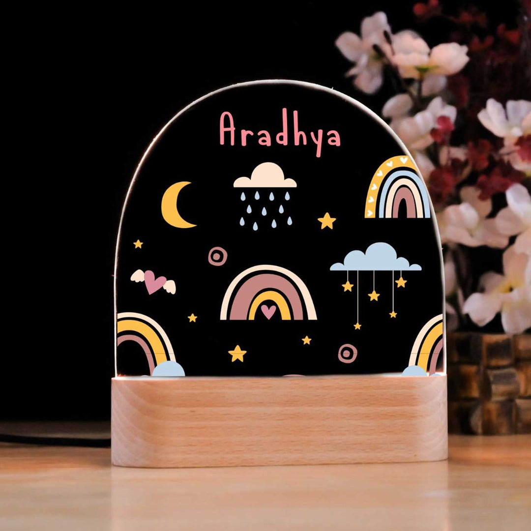 Personalized Dreams Theme Acrylic LED Table Lamp