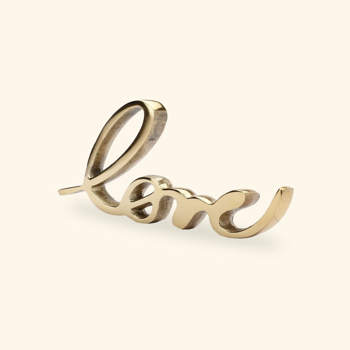 Handmade Gold 'Love' Free Standing Showpiece